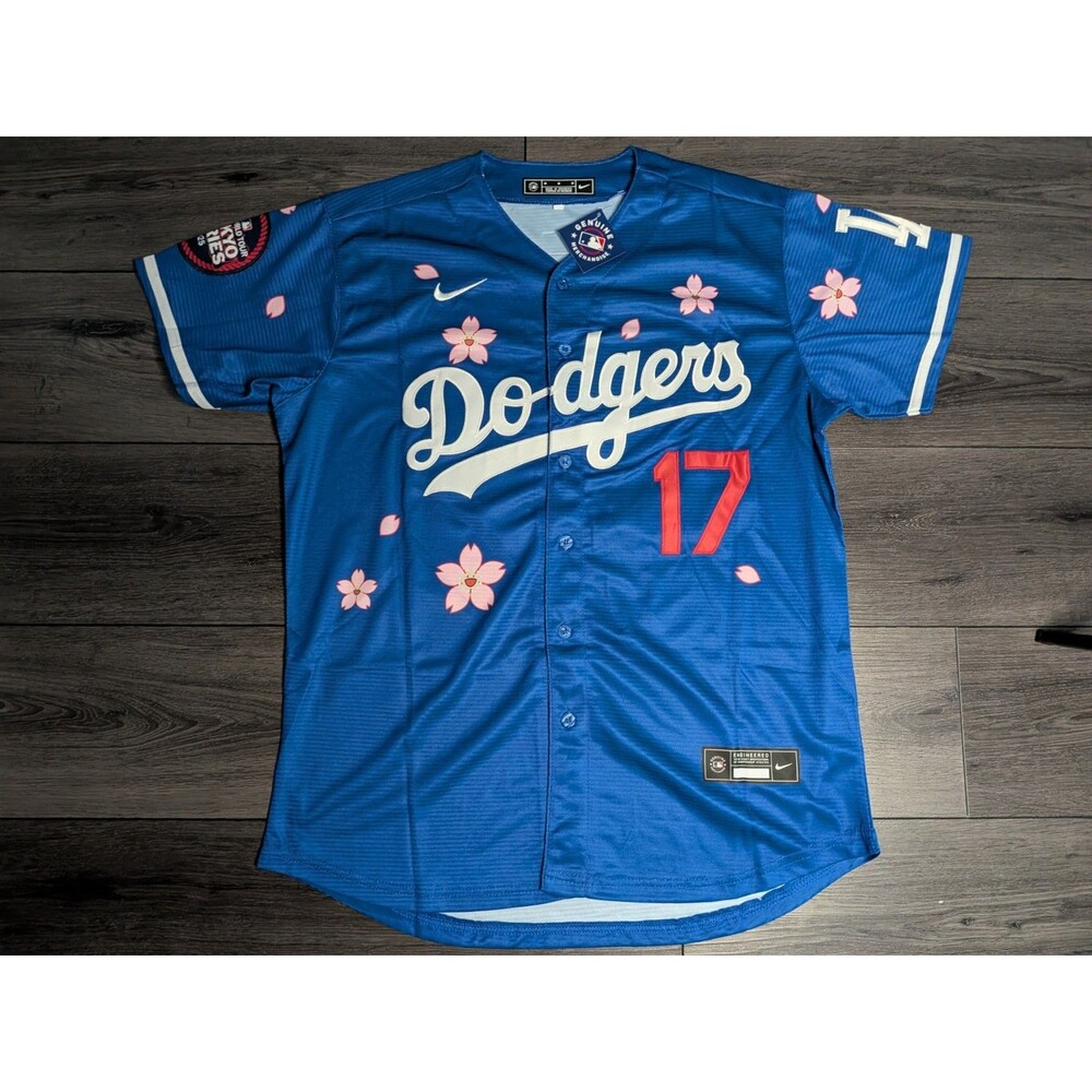 Shohei Ohtani #17 Tokyo Series Cherry Blossom Stitched Dodgers Jersey Medium